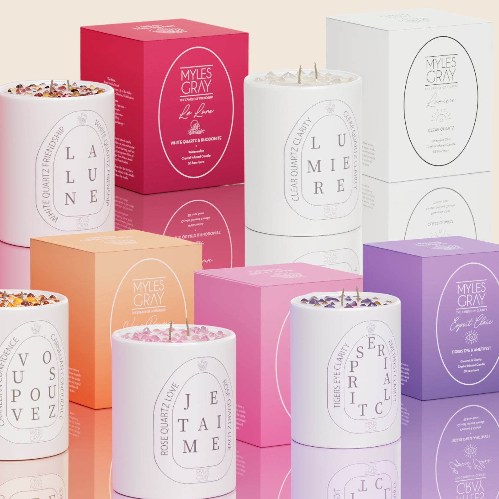 5 White Core Candles