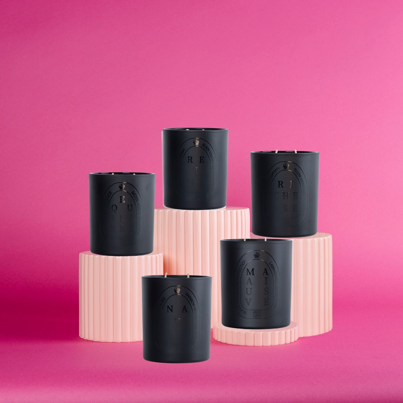 5 Black Core Candles - Myles Gray