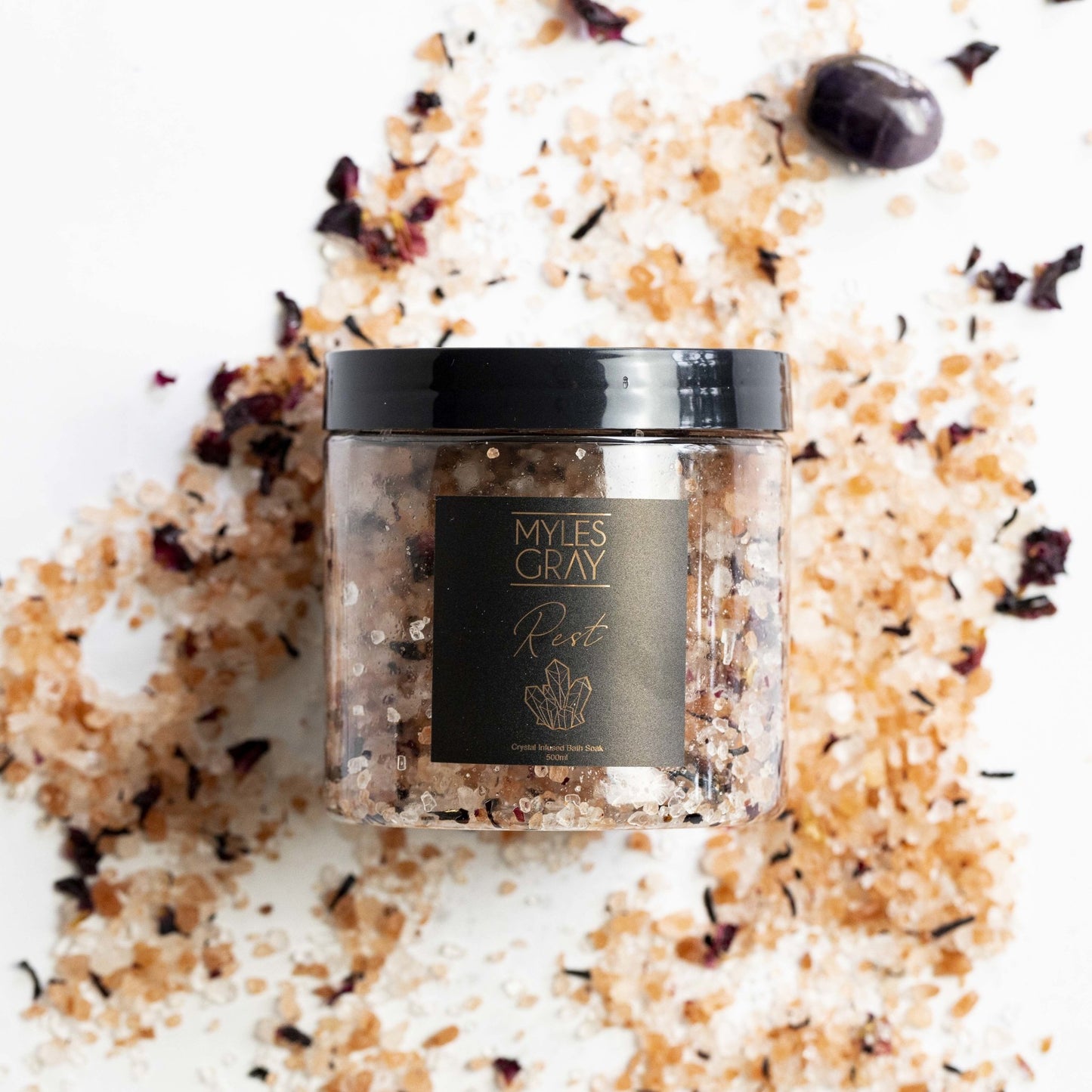 Rest | Crystal Infused Bath Soak - Myles Gray