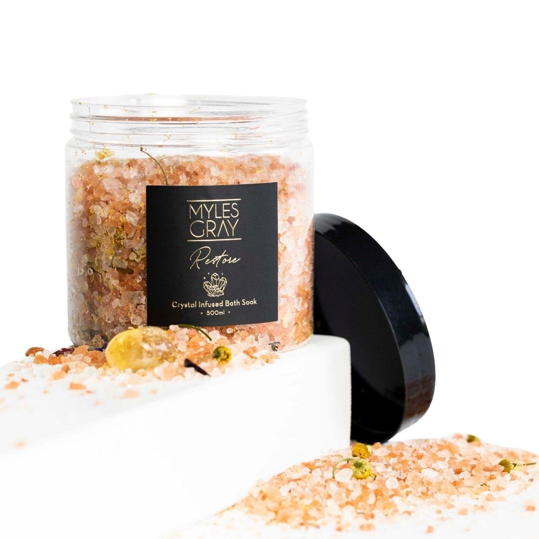 Restore | Crystal Infused Bath Soak - Myles Gray